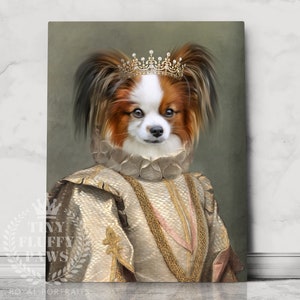 Custom Pet Portrait, Royal Pet Portrait, Christmas Gift Dog Pet Loss Gift, Dog Mom Gift, Dog Art, Dog Passed Away Gift,  Gift Dog Lover Art