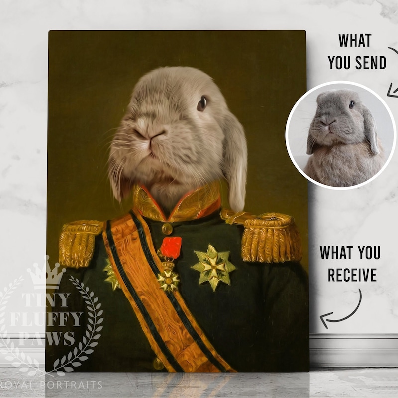 Bunny Portrait - Etsy