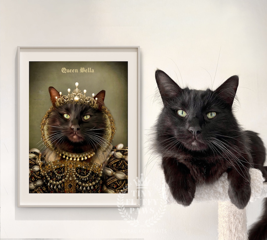 Custom Royal Pet Portrait, Regal Queen or King Art - Etsy
