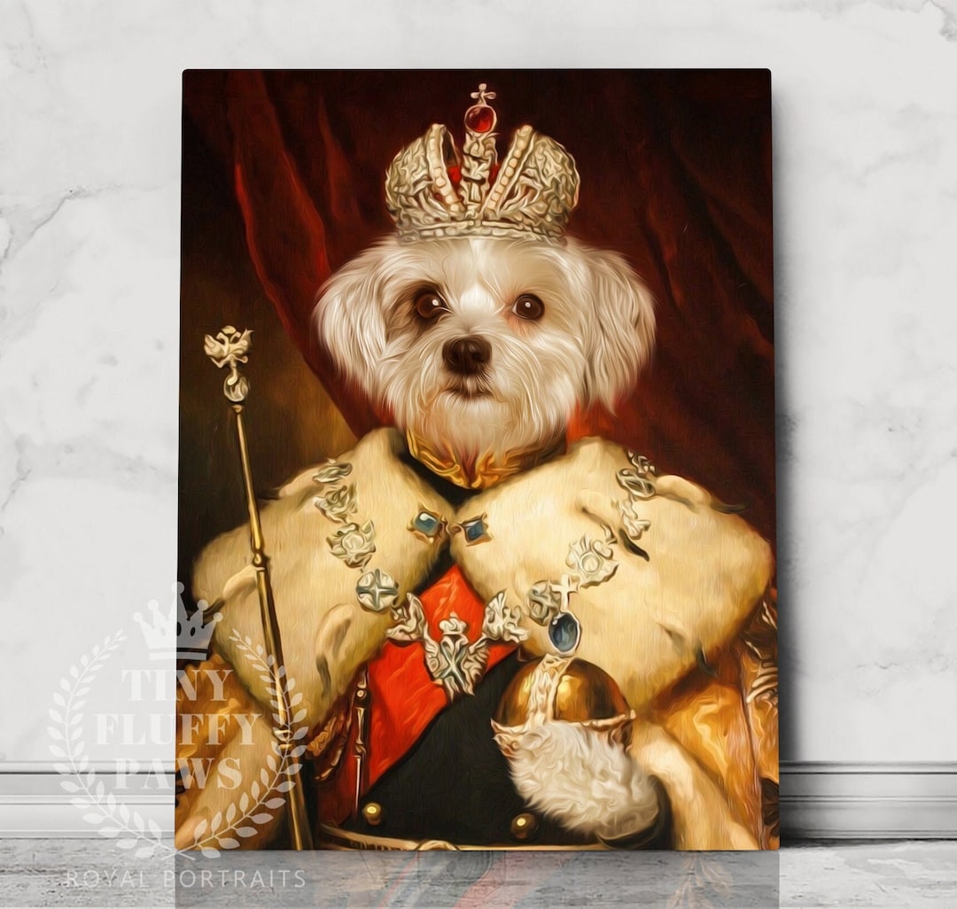 Custom Renaissance Pet Portrait, Regal Pet King or Queen Art - Etsy