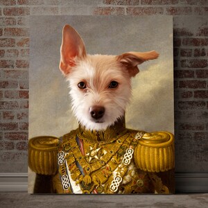 Custom Pet Portrait, Royal Pet Portrait, Father's Day Gift Pet Portrait Regal, Dog Portrait, Pet ...