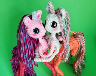 Crochet Pattern Unitaur Sprite. Wireframe, bendable limbs, poseable doll, centaur, unicorn, fantasysprites design