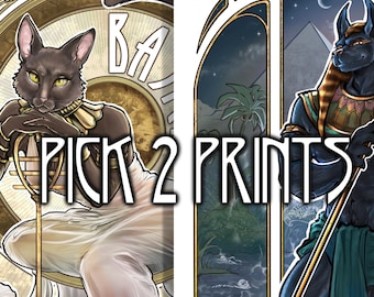 Pick2 - Letter sized prints. 8.5x11 Art Nouveau. Fantasy Artist.