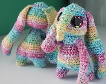 Sprout, no sew crochet pattern, fantasy creature, bunny ears, Fantasysprites design