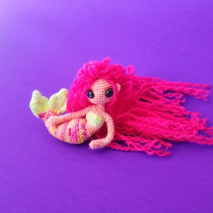 Little MerSprite PDF crochet pattern, Mermaid, quick an easy. fantasysprites design,