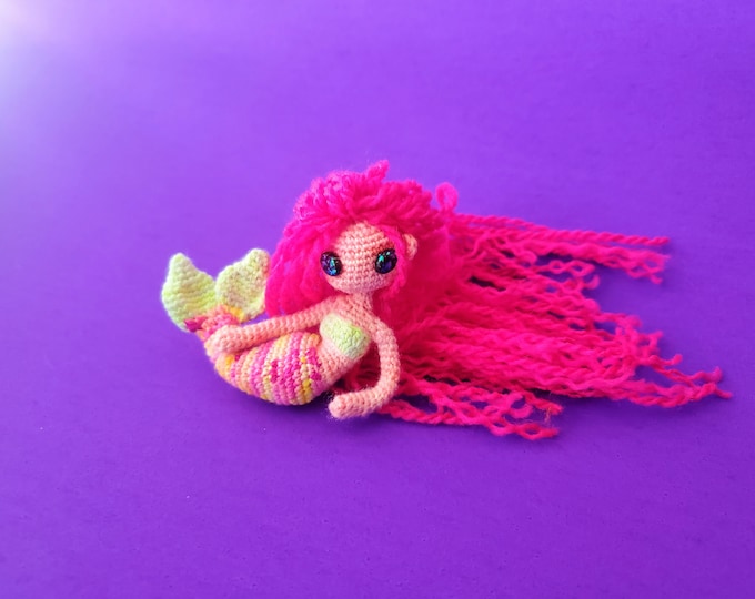 Little MerSprite PDF crochet pattern, Mermaid, quick an easy. fantasysprites design,