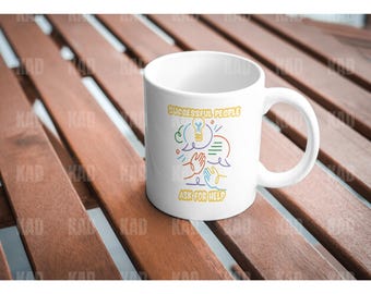 Taza "La gente exitosa pide ayuda": Taza de cerámica de 325 ml para café y té