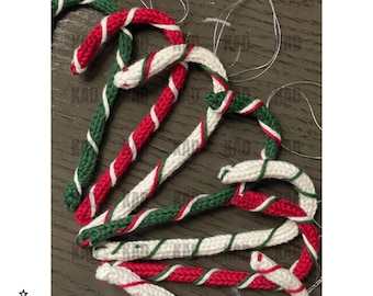 Adornos navideños de bastones de caramelo (varios juegos)