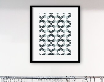 Impresión de pared, varios tamaños, patrón de alas de diamante, arte conversacional, para el hogar y la oficina