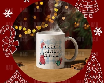 Tazas acogedoras de ensueño invernal: Tazas de cerámica de 11 oz para café y té