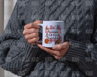 Taza Brisa Cálida de Otoño: Taza de Cerámica para Café y Té de 325 ml