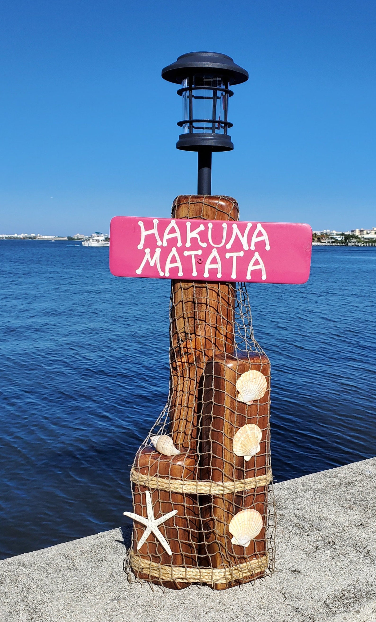 Dark Brown / Coastal / Nautical / Wood Pilings / 3 Tier Post Etsy