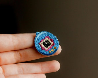 Tamagotchi Embroidery Pin