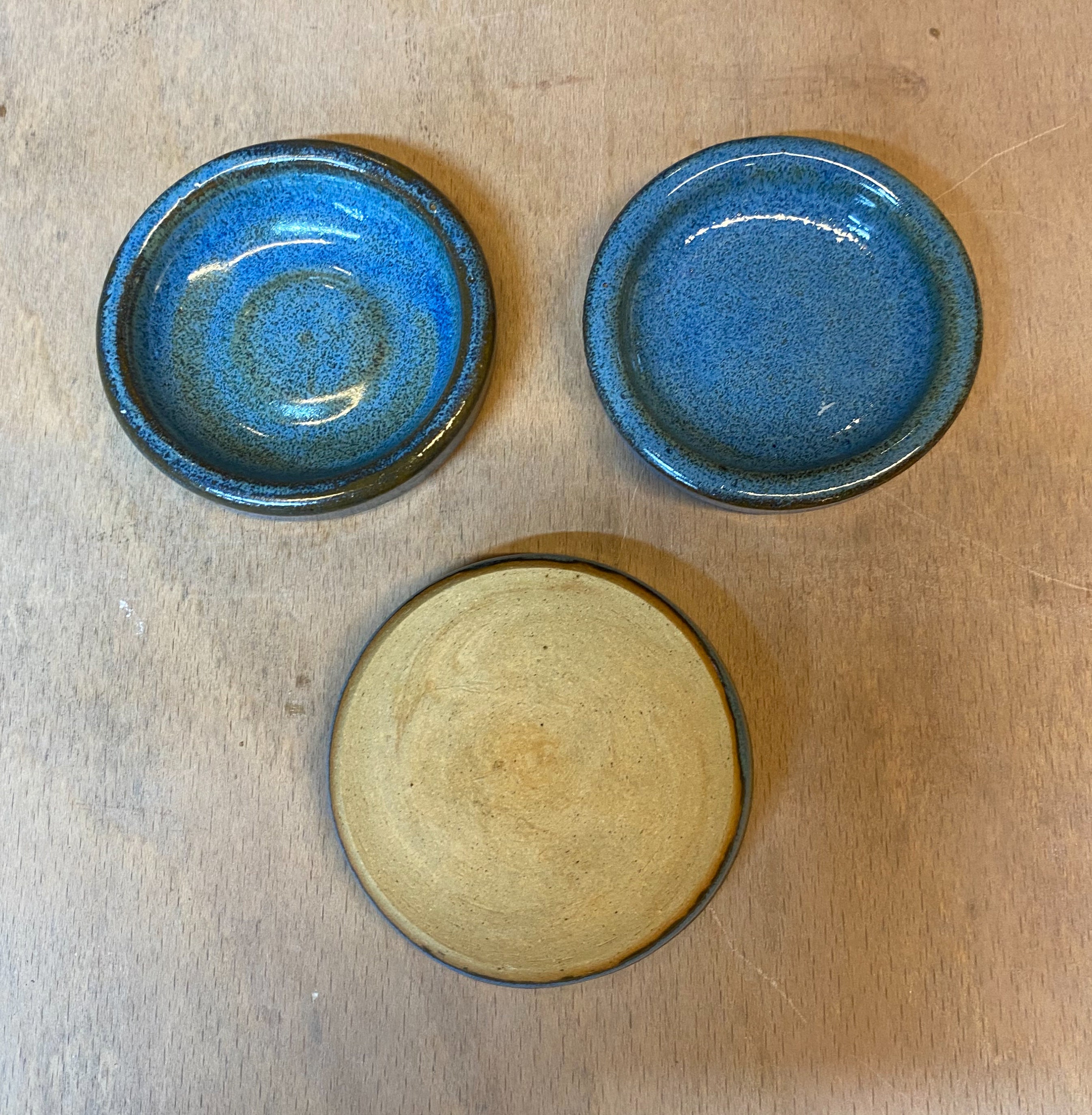 Blue Ceramic Tea Light Holders Set of 3 Blue Tea Light Etsy UK