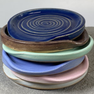 Ceramic Spoon Rest Handmade with or without a swirl