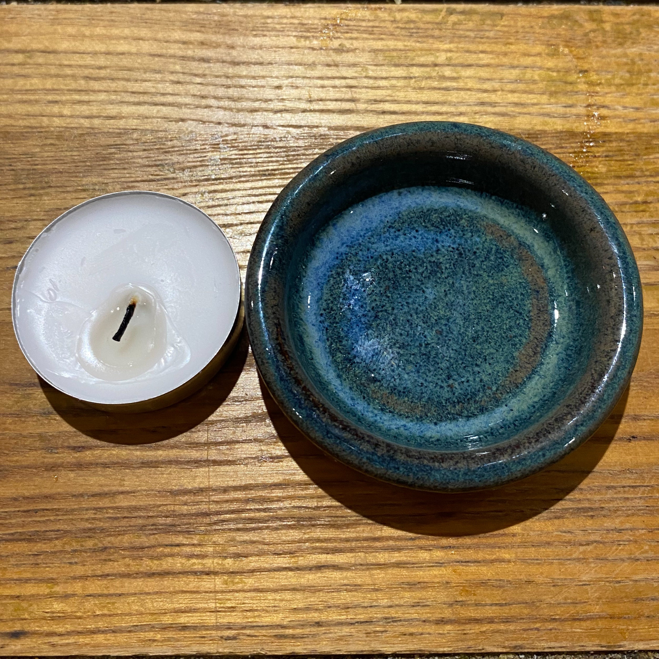Blue Ceramic Tea Light Holders Set of 3 Blue Tea Light Etsy UK