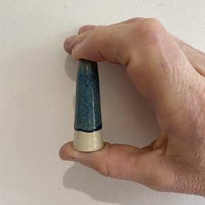 Handmade Ceramic Light Pull - Reactive Blue Glaze, Bathroom Lighting