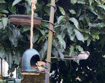 Handmade Ceramic Hanging Bird Feeder