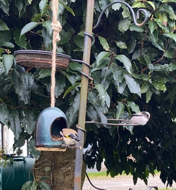 Handmade Ceramic Hanging Bird Feeder