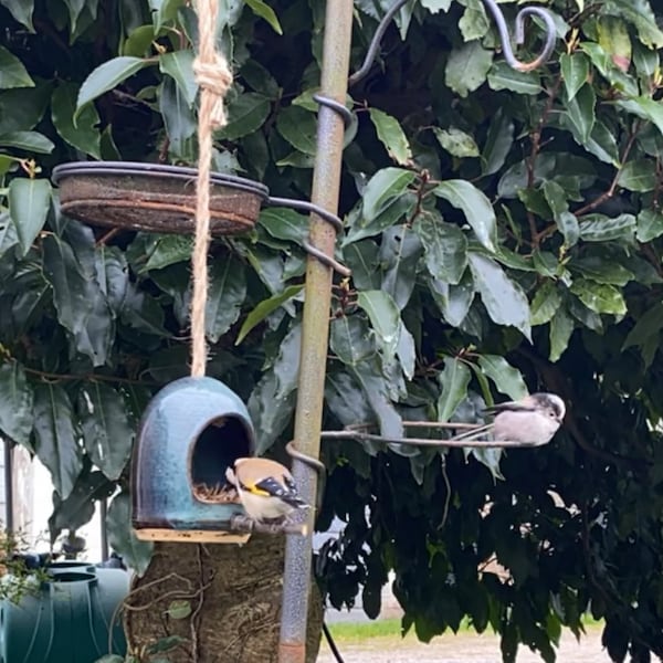 Handmade Ceramic Hanging Bird Feeder