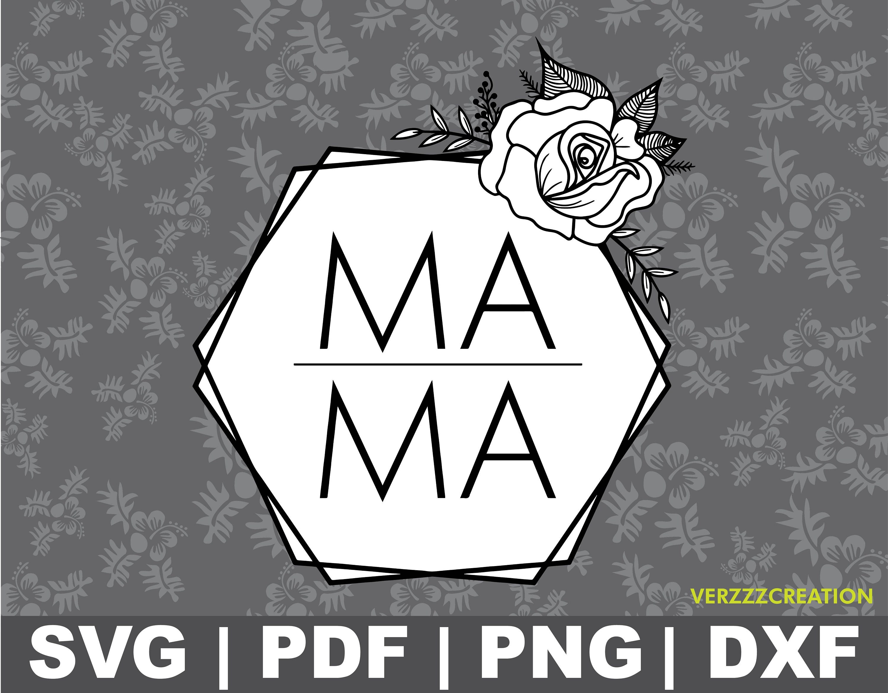 Download Mama floral hexagon svg Mothers day modern svg Mama ...