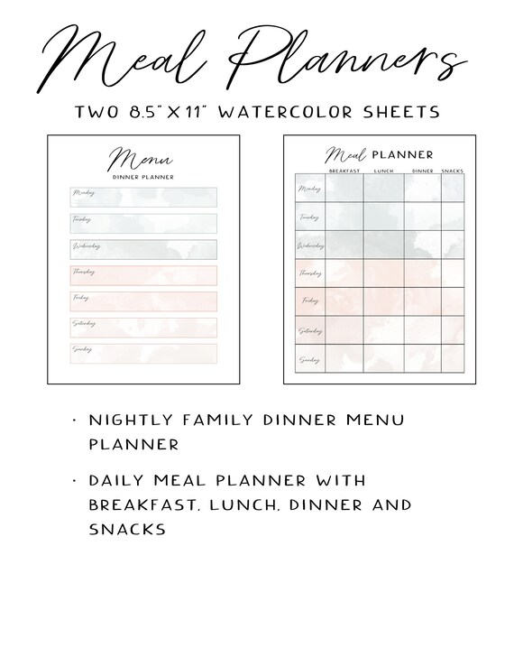 Printable Weekly Meal Planner - Mom's Printables