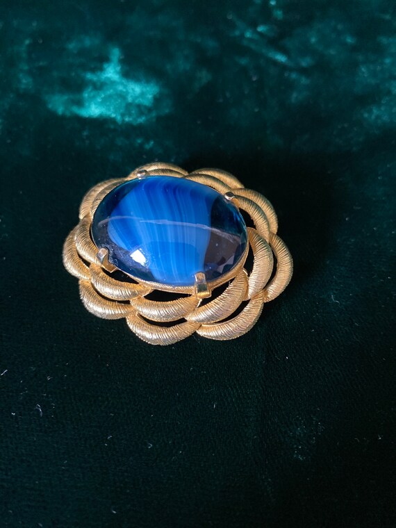 Broche Vintage Anglaise Années 1960-1970 Signée SPHINX - Verre Et Métal, Numérotée