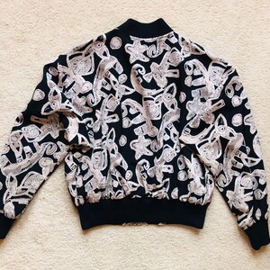 Retro Hanasport California Printed Vintage Black Jacket