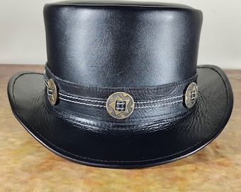 Top Hat Band With Rustic Star Conchos 