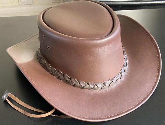 Handmade Cowhide Leather Cowboy Hat | Western Style, Braided  display picture 1