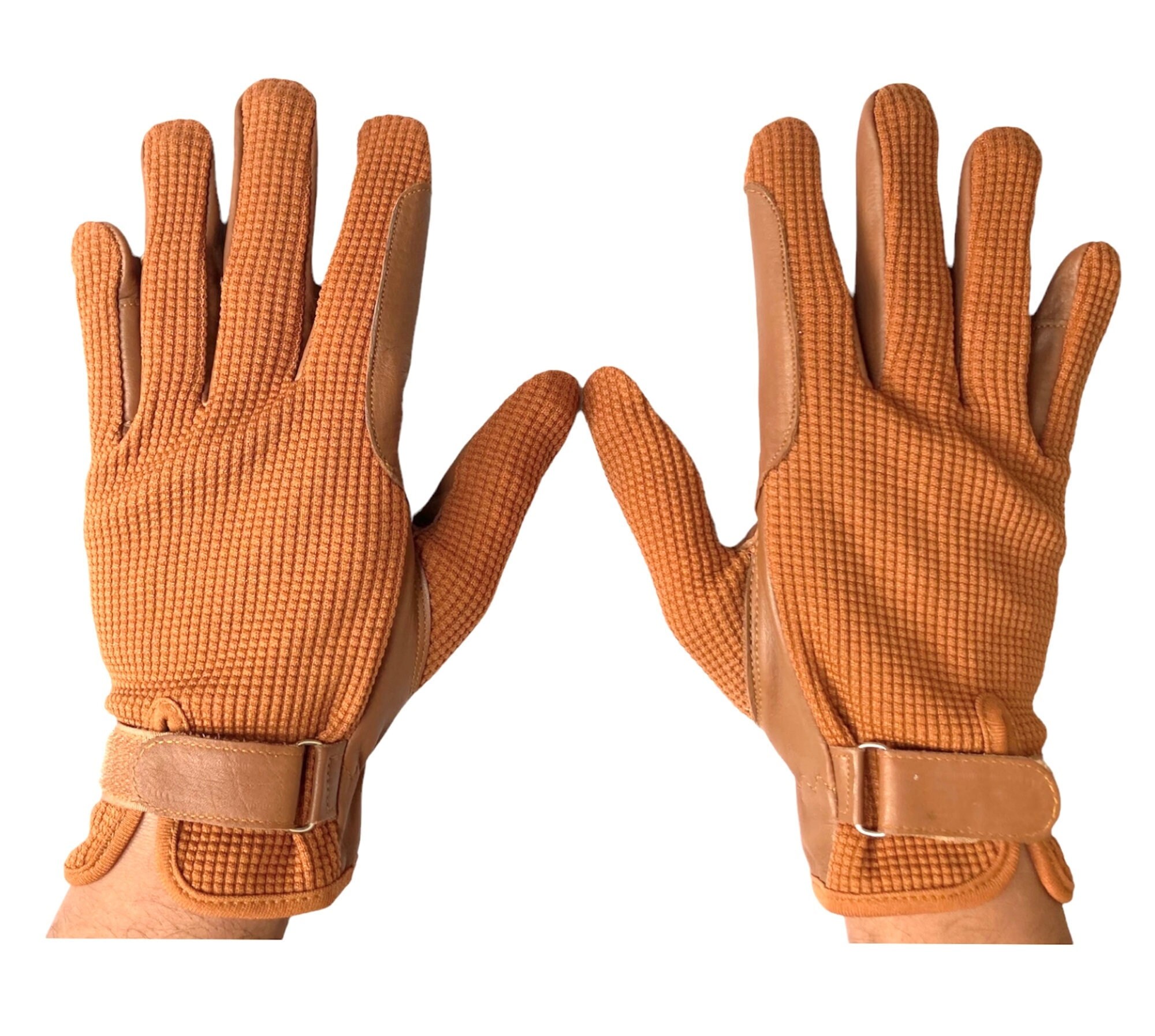 Gents Leather Horse Riding Gloves Tan Equestrian Sports Gloves