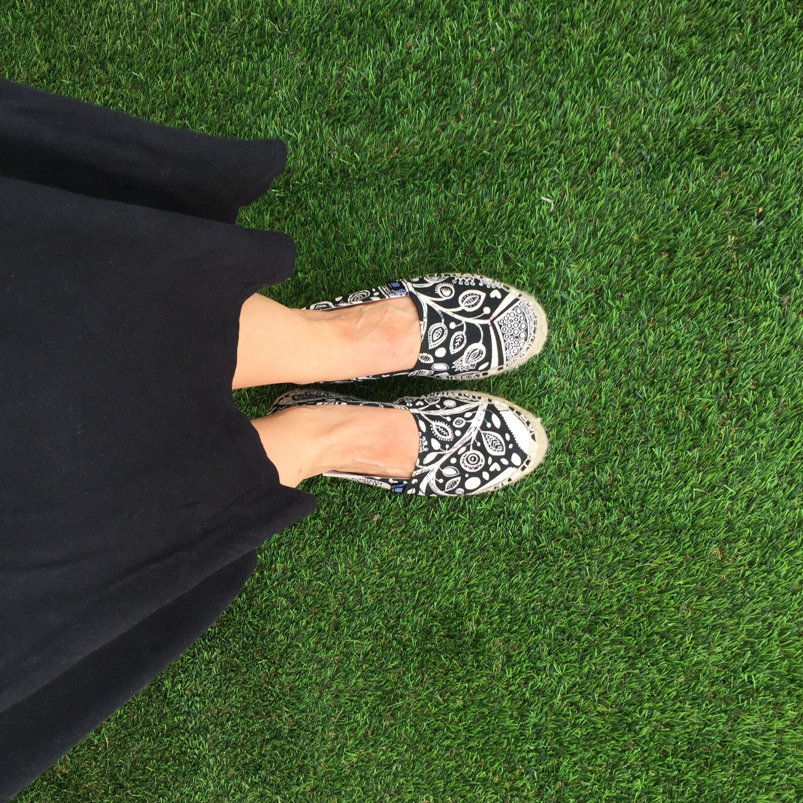 black and white espadrille flats