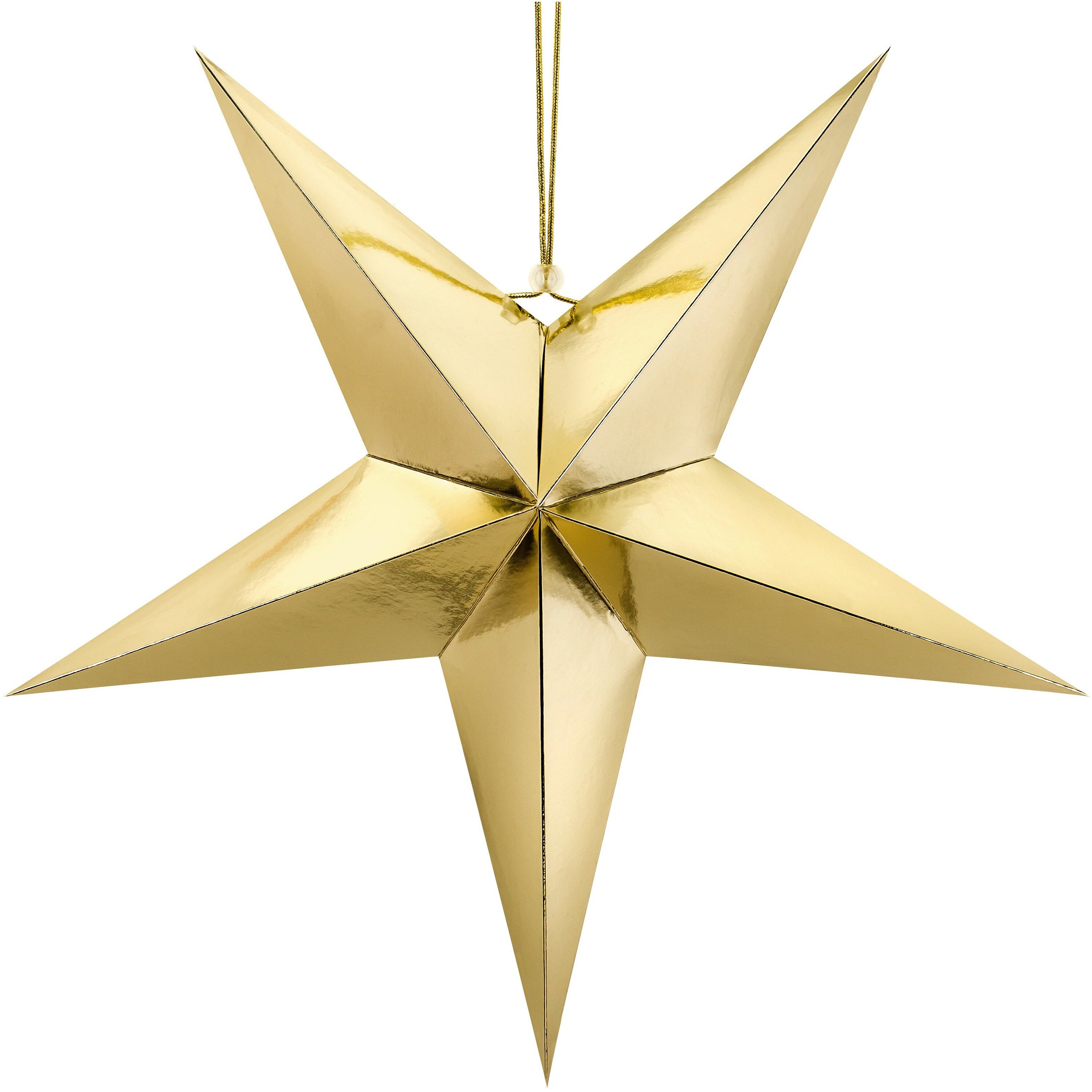 Gold Hanging Star Decoration 70cm Etsy