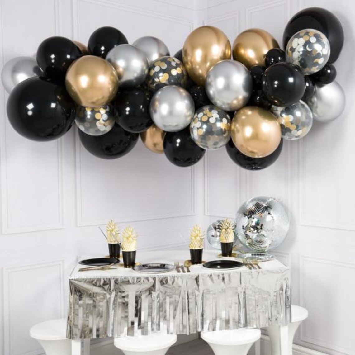 Balloon Garland Party Decor Glitz & Glam Balloon Garland Etsy
