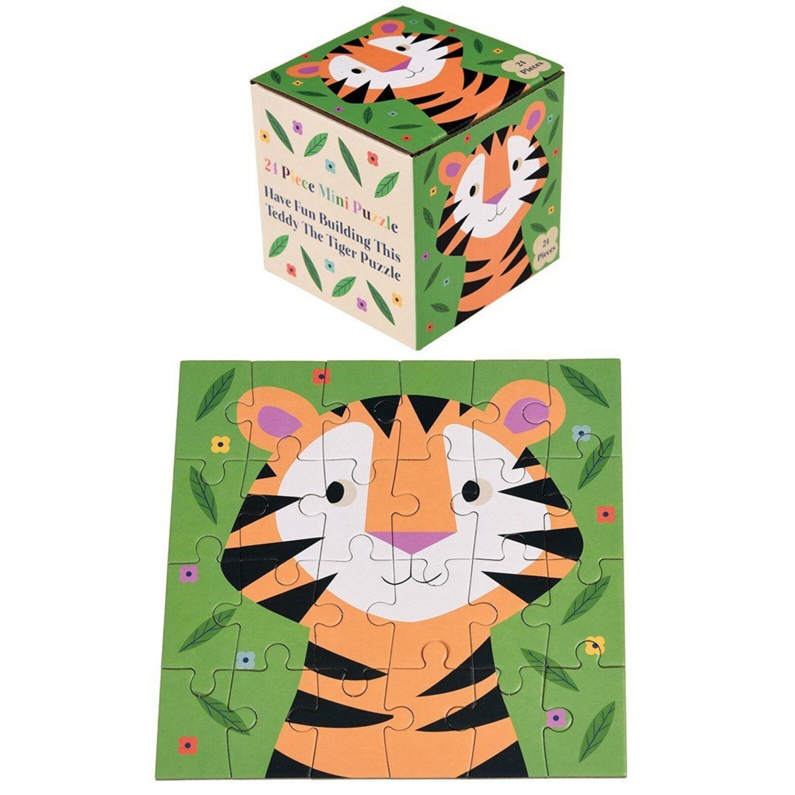 Cute Tiger 24 Piece Mini Puzzle Etsy