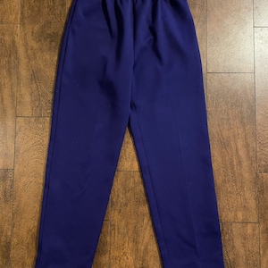 Alfred Dunner Pants Slacks Women size 14 Wisteria Purple Elastic Dress Pants  | eBay