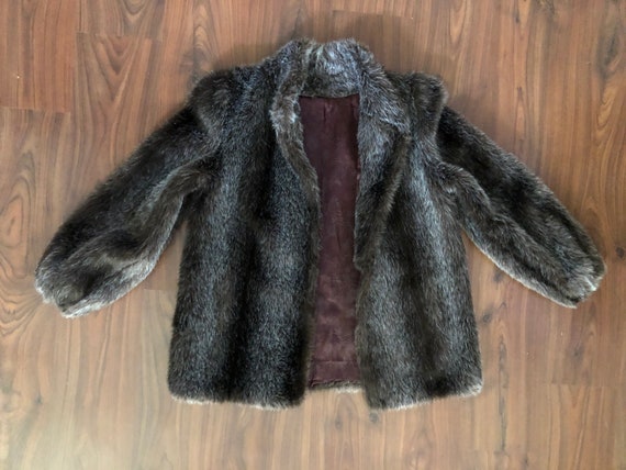 Vintage mid century 50s/60s faux fur coat  size m… - image 6