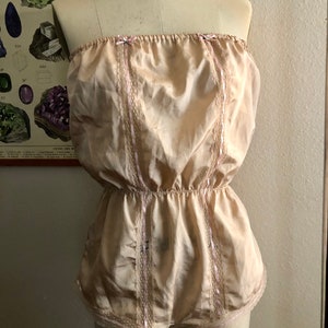 Beautiful vintage 80s lingerie romper by Danskin size small image 1