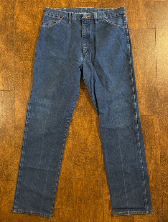 Vintage Wrangler jeans mens size 38x34 one pair - image 2