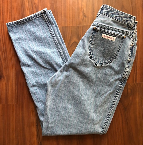 Vintage 90s Sergio Valente High Waist Pinstripe Jeans Womens Size 14 Runs  Smaller -  Canada