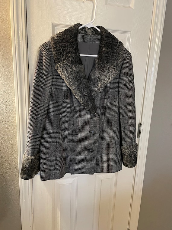ジャケット・アウター unfil lambs-flannel double-breasted jkt unfil lambs-flannel double-breasted jkt （Grey plaid double