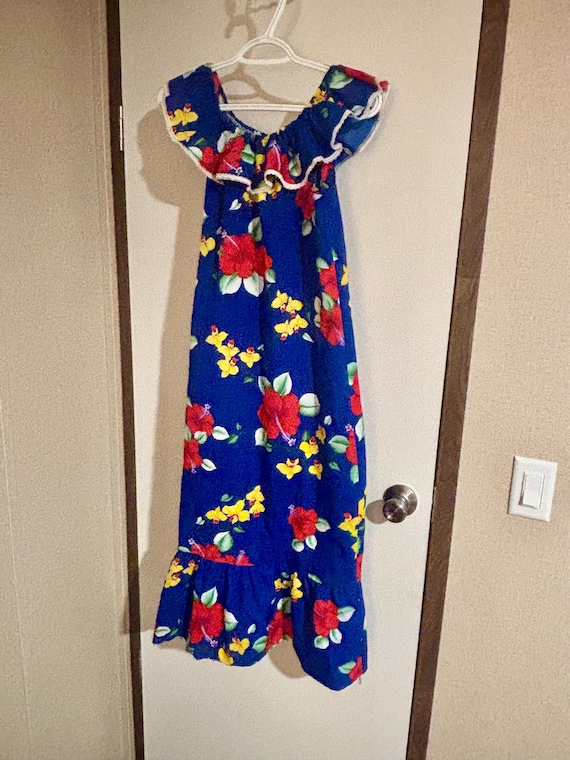 cute muumuu dress pipiwai blue hawaiian muumuu