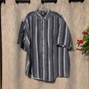 Vintage men’s striped button down shirt by Faded Glory size 3X XXXL