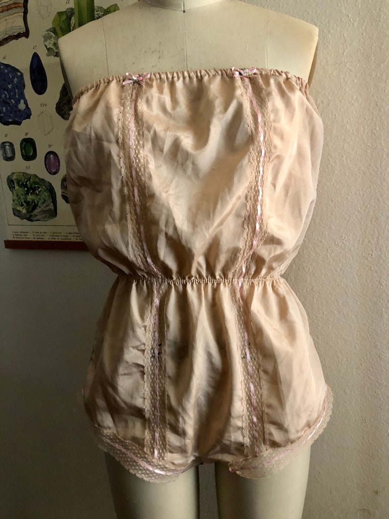 Beautiful vintage 80s lingerie romper by Danskin size small image 4