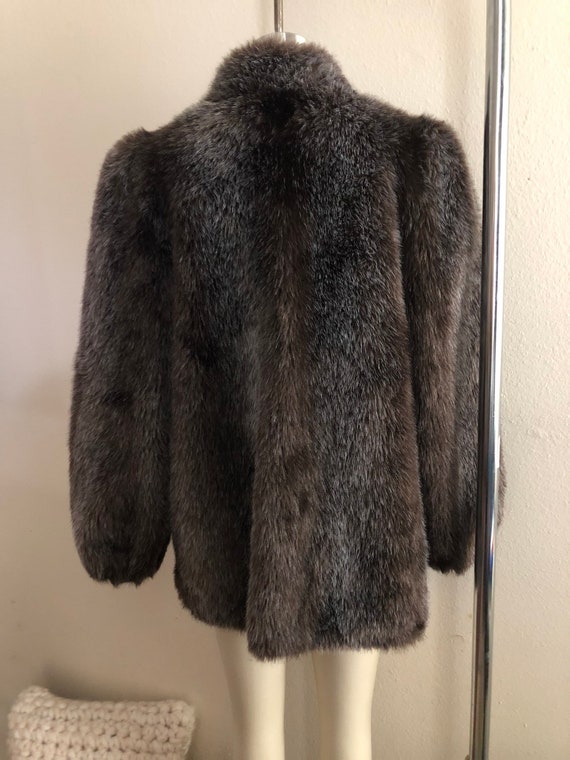 Vintage mid century 50s/60s faux fur coat  size m… - image 4