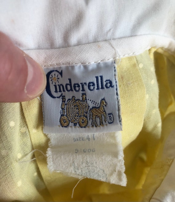 Sweet vintage yellow polka dot girls size 4T dres… - image 4