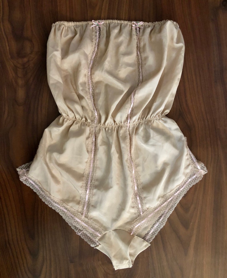 Beautiful vintage 80s lingerie romper by Danskin size small image 7