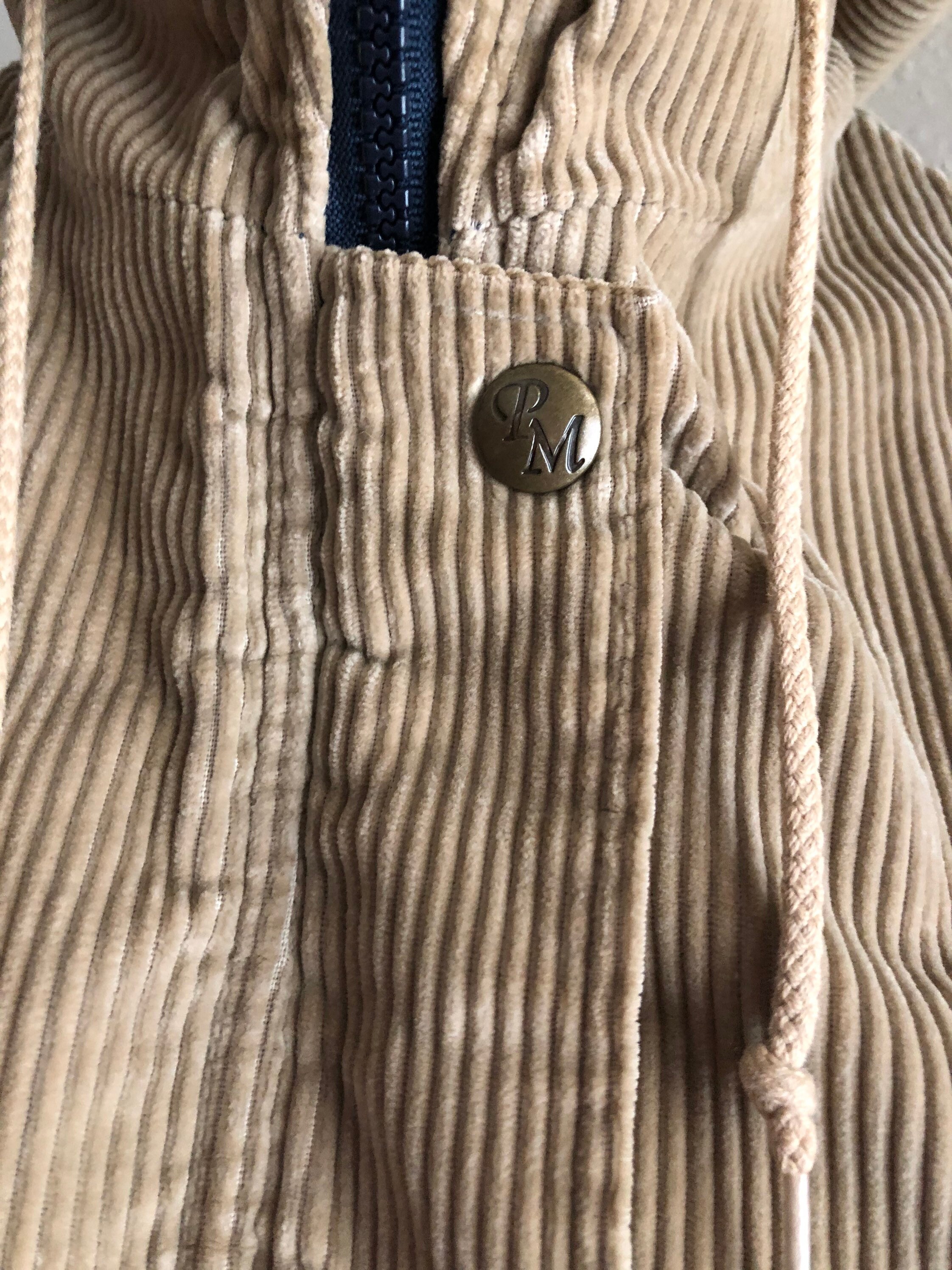 Vintage 70s Powderhorn Brand Corduroy Coat With Fur Trim