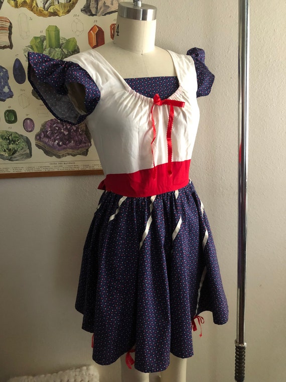 Cute! Vintage handmade Oktoberfest style dress wo… - image 5