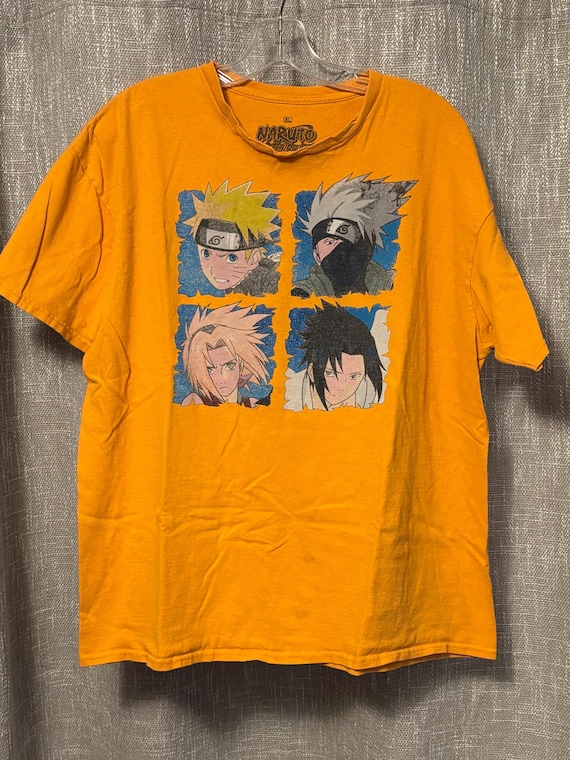 Vintage 00s size  XL Naruto Shippuden orange tee shirt